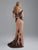 Madison James - 18-748 Off-Shoulder Embellished Jersey Gown In Neutral and Black