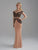 Madison James - 18-748 Off-Shoulder Embellished Jersey Gown In Neutral and Black