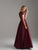 Madison James - 18-804M Beaded Lace Jewel Mikado Ballgown In Red