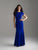 Madison James - 18-805M Fitted Jewel Neck Jersey Sheath Dress In Blue