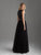 Madison James - 18-809M Sequined Bateau Dress with Overskirt In Black