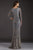 Feriani Couture - 18004 Embellished V-neck Sheath Dress In Blue