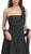 Eureka Fashion - 1801 Rosette Strap Empire Waist Cocktail Dress In Black
