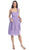 Eureka Fashion - 1801 Rosette Strap Empire Waist Cocktail Dress In Purple