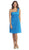 Eureka Fashion - 1801 One Shoulder  Rosette Strap Cocktail Dress In Blue