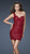 La Femme - Sequined One Shoulder Sweetheart Sheath Dress 18038 In Red