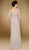 Rina Di Montella - RD1804 Beaded Quarter Sleeve Empire Chiffon Gown in Neutral
