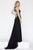 Jolene Collection - 18084 Beaded V-neck Sheath Dress In Black and Multi-Color