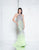 Terani Couture - 1811GL6407 Silver Embellished Halter Mermaid Dress In Silver and Green