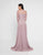 Terani Couture - 1811M6551 Illusion Jewel A-line Dress In Pink and Gray