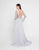 Terani Couture - 1811M6561 Beaded High Mermaid Dress In Gray and Neutral