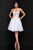Terani Couture - 1811P5100 Embroidered Plunging Sweetheart Dress In White and Neutral