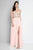 Terani Couture - 1811P5214 Pearl Beaded Strapless Chiffon Gown In Pink and Neutral