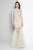 Terani Couture - 1811P5506 Beaded Nude Illusion Tulle Mermaid Gown In Green and Neutral
