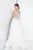 Terani Couture - 1811P5796 Sleeveless Shirred Chiffon High Low Gown In White