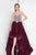 Terani Couture - 1811P5796 Sleeveless Shirred Chiffon High Low Gown In Red