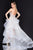 Terani Couture - 1811P5820 Bedazzled Strapless Tulle High Low Dress In White and Nude