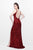 Primavera Couture - Glittering Long Beaded Dress with Slit 1811 in Red