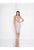 Terani Couture - 1811C6013 Embellished High Neck Sheath Dress In Neutral
