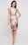 Terani Couture - 1811C6023 Floral Bateau Cap Sleeves Dress In Neutral and Multi-Color