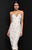 Terani Couture - 1811C6027 Strapless Embellished Fitted Dress In White and Neutral