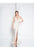 Terani Couture - 1811E6103 Surplice Bodice Sheath Gown In Neutral
