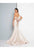 Terani Couture - 1811E6112 Ruffled Asymmetric Mermaid Dress In Neutral