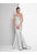 Terani Couture - 1811E6112 Ruffled Asymmetric Mermaid Dress In Silver