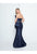 Terani Couture - 1811E6116 Embellished Pleated Mermaid Dress In Blue