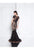 Terani Couture - 1811GL6428 Embellished Illusion Bateau Mermaid Dress In Black and Neutral
