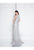 Terani Couture - 1811M6559 Embellished V-neck Sheath Dress In Silver