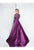 Terani Couture - 1811M6587 Beaded Sheer Long Sleeved Gown  In Purple