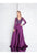 Terani Couture - 1811M6587 Beaded Sheer Long Sleeved Gown  In Purple