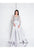 Terani Couture - 1811M6587 Beaded Sheer Long Sleeved Gown  In Silver