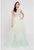 Terani Couture - 1811P5219 Illusion Jewel Beaded Ballgown in Blue And Nude