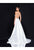 Terani Couture - 1811P5230 Halter Neck Trumpet Dress With Train In White