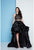 Terani Couture - 1811P5703 Two Piece Embellished High Low Dress In Black