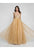 Terani Couture - 1811P5824 Embroidered Deep V-neck Ballgown In Neutral