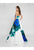 Terani Couture - 1811P5832 Two Tone Floral Print A-line Dress In White and Blue