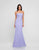 Terani Couture - 1812B5424 Strapless Straight-Across Trumpet Long Gown In Purple