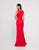Terani Couture - 1812B5439 Sleeveless Plunging V-Neck Sheath Long Gown In Red