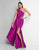 Terani Couture - 1812E6296X Cascading Paneled Asymmetrical Long Gown In Pink