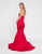 Terani Couture - 1812P5386 Drape Paneled Mermaid Gown In Red