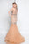 Terani Couture - 1812P5593 Embellished Halter Tulle Mermaid Dress In Nude