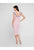 Terani Couture - 1812C6043 Floral Embellished Illusion Bateau Dress In Pink