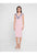 Terani Couture - 1812C6043 Floral Embellished Illusion Bateau Dress In Pink