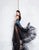 Terani Couture - 1812E6282 Sleeveless Floral Bodysuit Gown In Black and Floral
