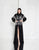 Terani Couture - 1812E6323 Collared Neck Embellished Gown In Black