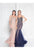 Terani Couture - 1812GL5596 Sheer Embellished Mermaid Gown In Pink and Blue
