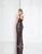 Terani Couture - 1812GL6513 Beaded Sleeveless Fitted Evening Dress In Black and Neutral